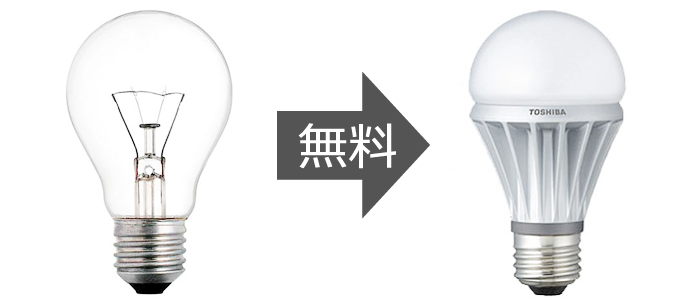 LED電球へ無料交換