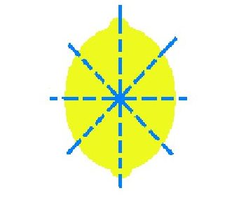 レモンの包丁の入れ方