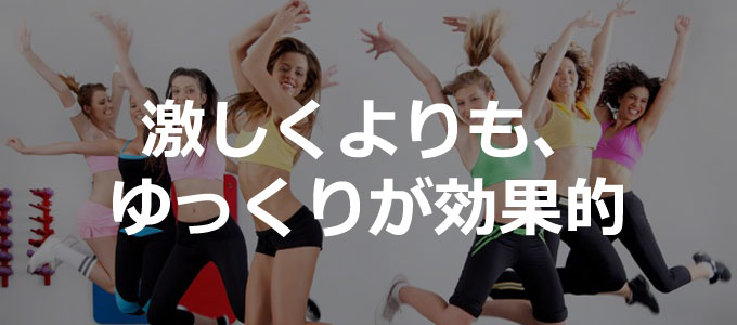 激しい運動よりも、ゆっくり運動した方が脂肪は燃焼する