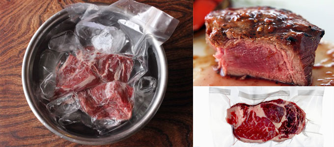 冷凍された肉