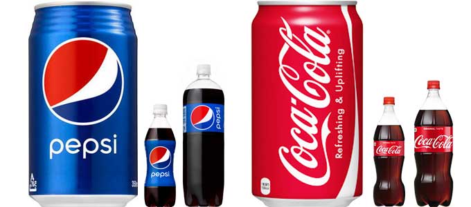ペプシコーラとコカコーラ
