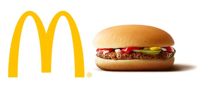 マクドナルドのハンバーガー