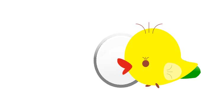 用語を調べるひよこ