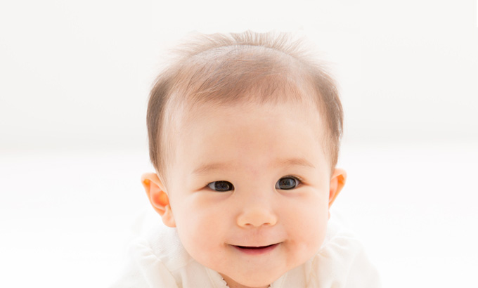 赤ちゃんの髪の毛が薄い