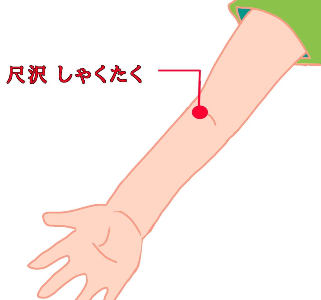 咳に効くツボ尺沢