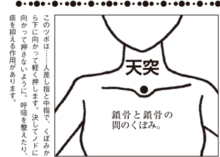 咳に効くツボ天突